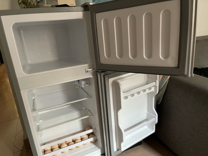 日普（RIPU）42升双门小型家用小冰箱迷你宿舍租房电冰箱冷藏冷冻一级节能省电BCD-42A118D银色