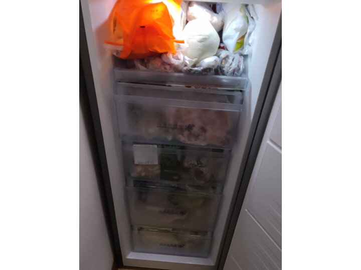 海信159升家用立式冰柜 无霜母婴母乳冷柜 一级能效电脑控温侧开门冷冻柜 灰色