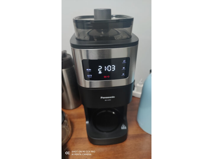 松下（Panasonic）咖啡机磨粉机磨豆机咖啡机家用咖啡壶煮咖啡机自动清洁 NC-A701 黑色