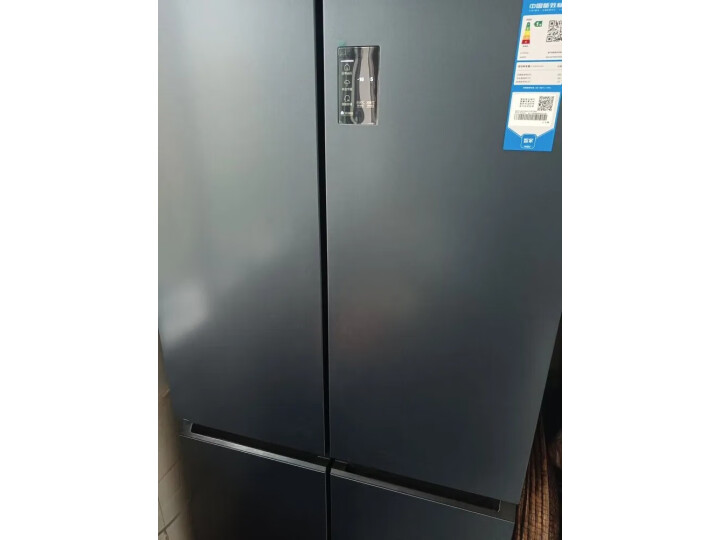 海尔（Haier）冰箱467升超薄十字开门一级能效双变频节能三挡变温母婴空间嵌入式冰箱星石蓝省电大容量冰箱