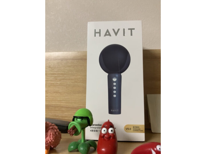 海威特（Havit）P1 k歌无线麦克风话筒蓝牙无线连接电视儿童音响一体全民k歌多种音效 绅士蓝
