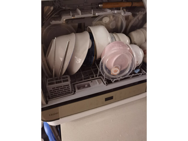 海尔（Haier）洗碗机台式家用2-4口之家高温除菌双效烘干变频直驱电机离子软水刷碗机小海贝-HTAW50STGB