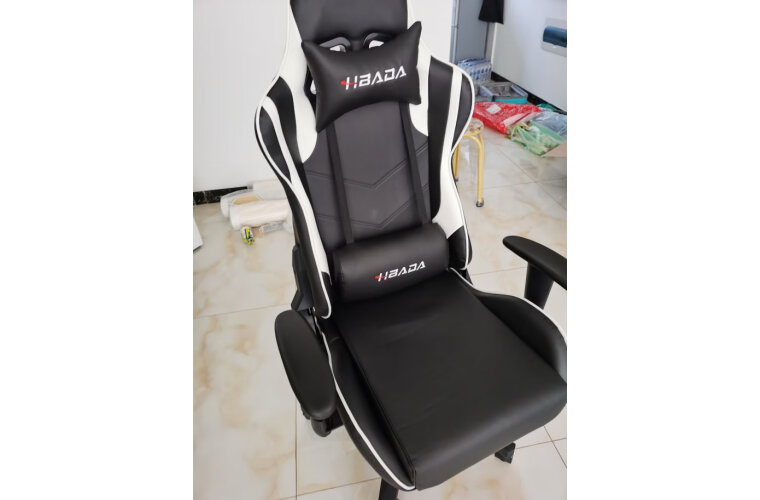 

黑白调（Hbada）电竞椅电脑椅办公椅舒适可躺椅子转椅人体工学椅游戏椅白色电竞椅