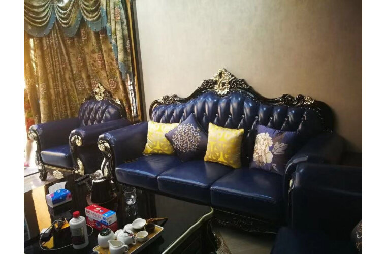 
欧洛曼帝沙发真皮沙发实木沙发欧式美式复古沙发法式轻奢沙发客厅1+2+3沙发组合皮色可定制1号色【单面雕花】1+2+3组合