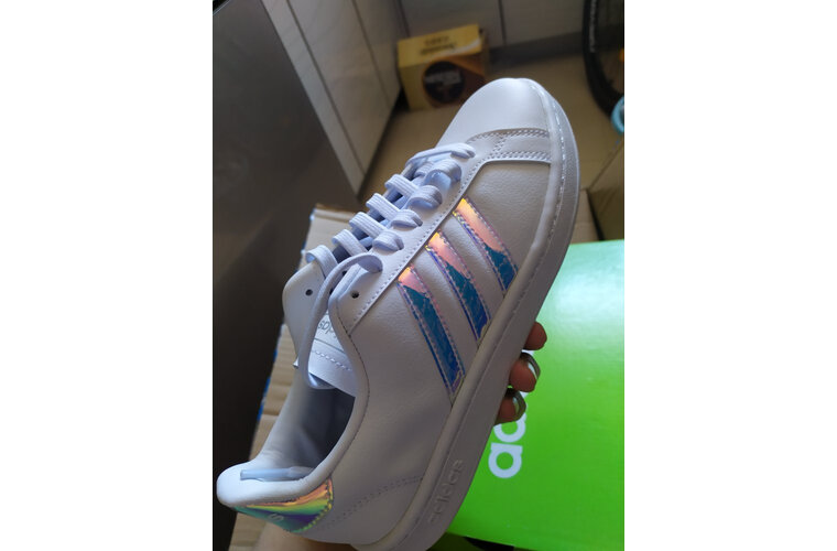 阿迪达斯镭射女鞋运动鞋ee9689adidas休闲235mmgrandcourt