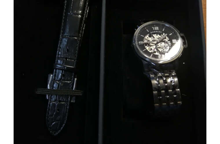 
【RossiniX】罗西尼（ROSSINI）手表映像系列19年新款机械表皮带男士腕表限量纪念套装礼盒519931B04A