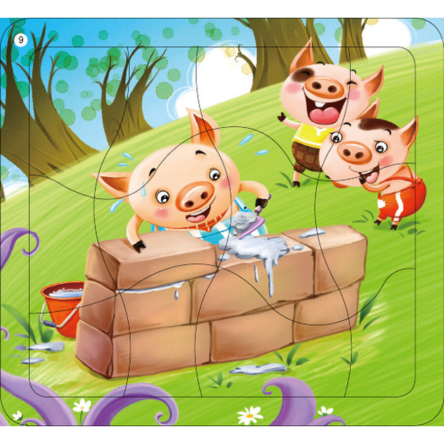 邦臣小红花·我的第一套经典童话拼图:三只小猪(套装1~4册)