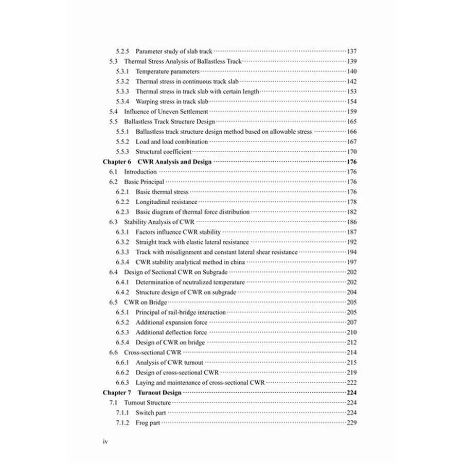 Table of contents: Railway Track Mechanics and Structure Design (ISBN:9787030661517)