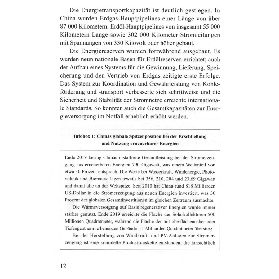 Sample pages of Chinas Energieentwicklung im neuen Zeitalter (ISBN:9787119126005)