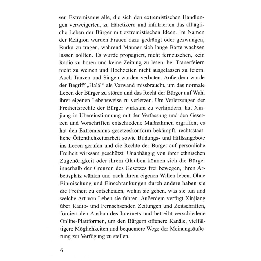 Sample pages of Gewährleistung gleicher Rechte Fur alle Volksgruppen in Xinjiang (ISBN:9787119127316)