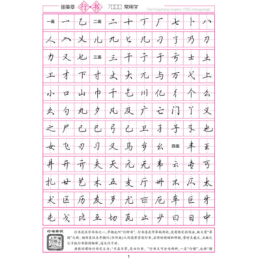 华夏万卷字帖 田英章行书:7000常用字