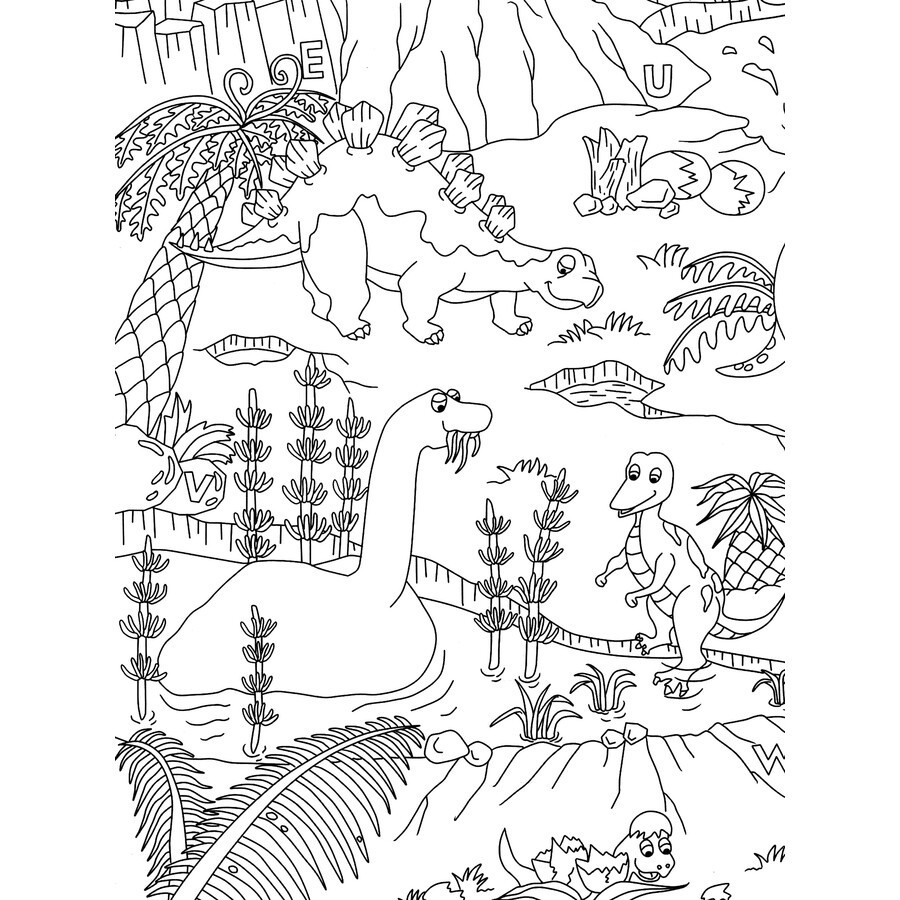 内容简介   《儿童填色海报:恐龙时代》给你100cm·70cn的超大画面,和
