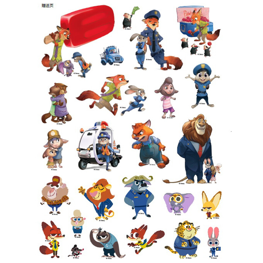 迪士尼疯狂动物城疯狂学习 贴纸学语文