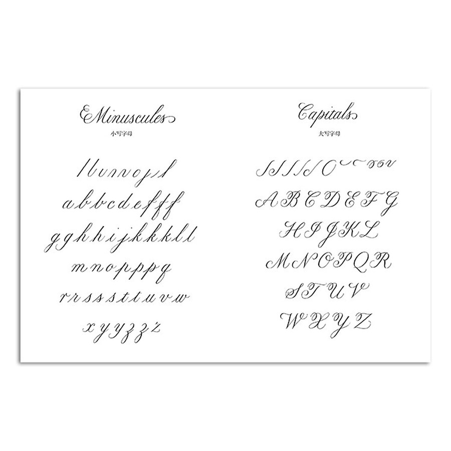 美国英文书法手册:圆体字