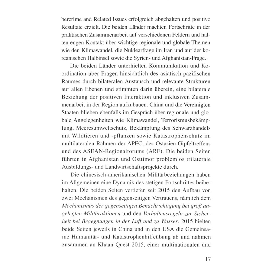 Sample pages of China und die Sicherheitszu-sammenarbeit im asiatisch-pazifischen Raum (ISBN:9787119105130)