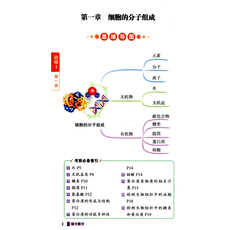 绿卡图书·图解速记:高中生物(必修 选修 zk版 全彩版 2018 第3次修订