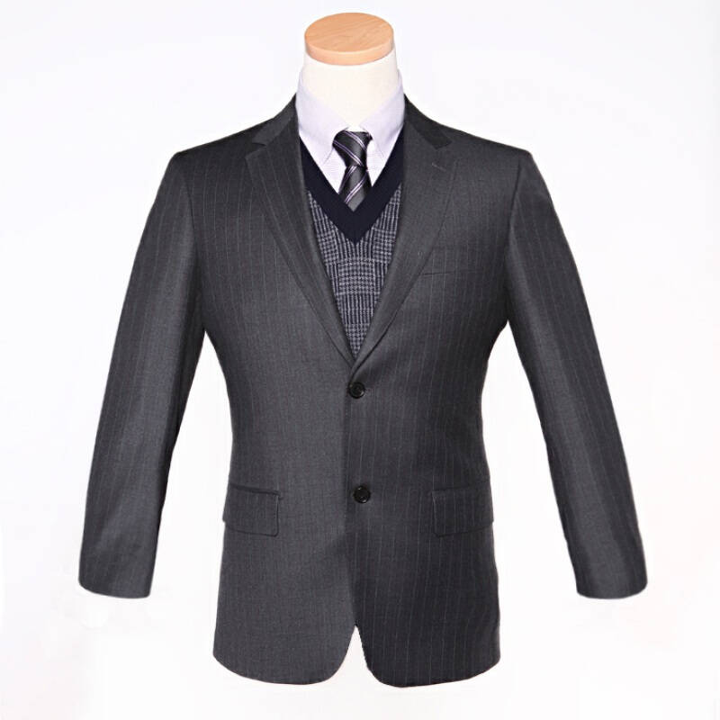 意大利romaster/罗马世家 男士商务休闲深灰色两粒扣西服 rb341399