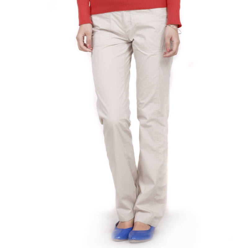 唐狮女纯色低腰直筒休闲裤109222093102 肉色 24