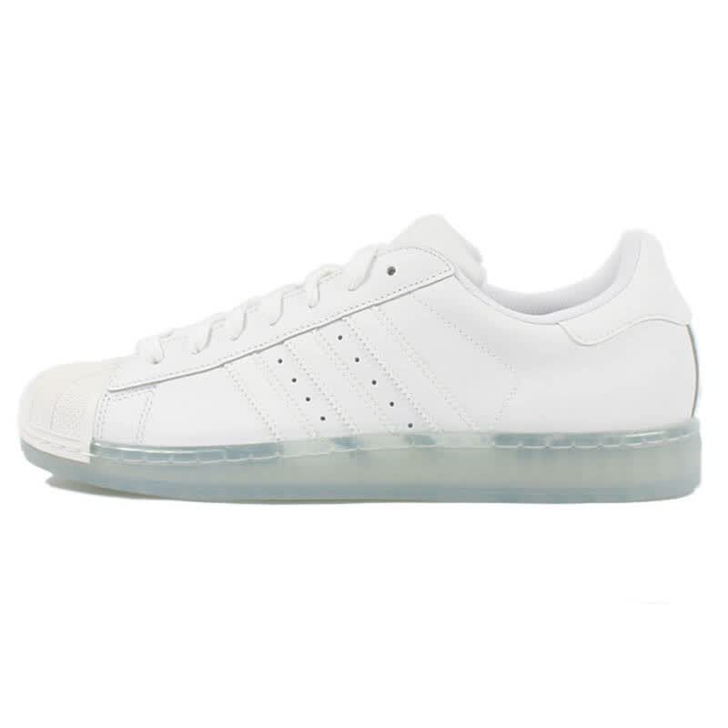 adidas/阿迪达斯三叶草superstar clr果冻水晶透明底q23001 白色 44