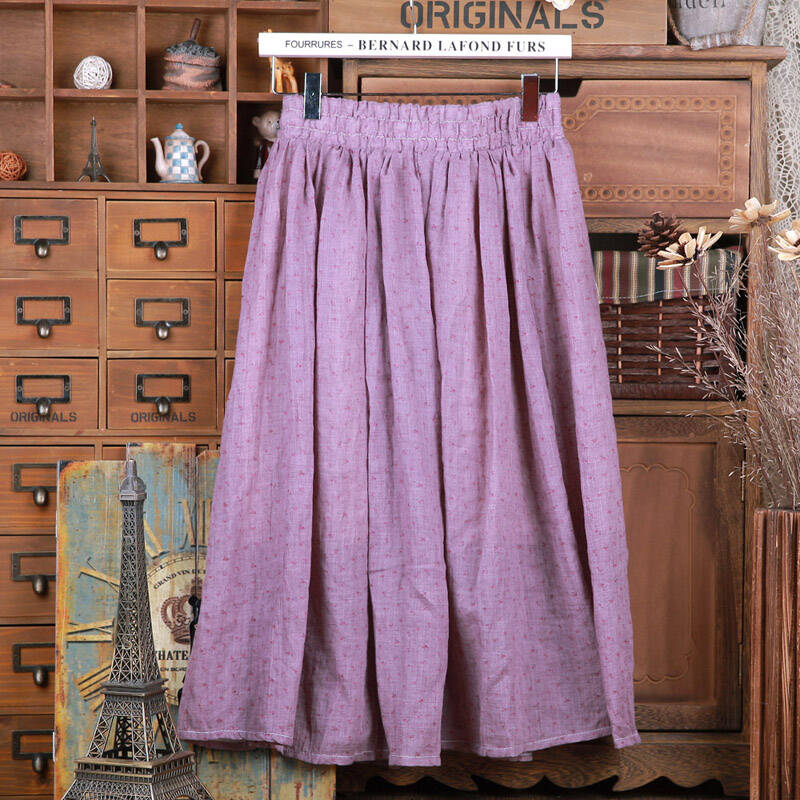 半身裙 紫色小碎花 均码