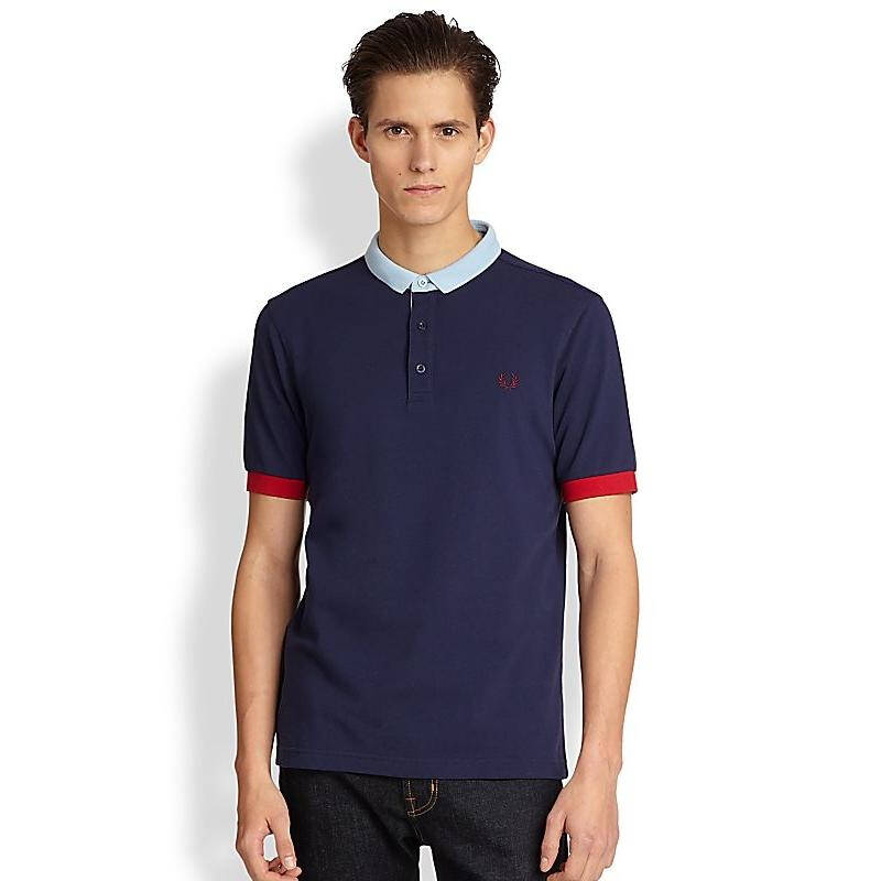 弗莱德·派瑞 fred perry 男式短袖polo衫 blue q00158594 l