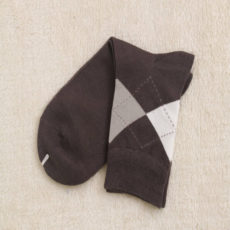 袜子 男士 竹纤维袜 棉 吸湿排汗 透气防臭袜 秋冬款 商务袜 咖啡色