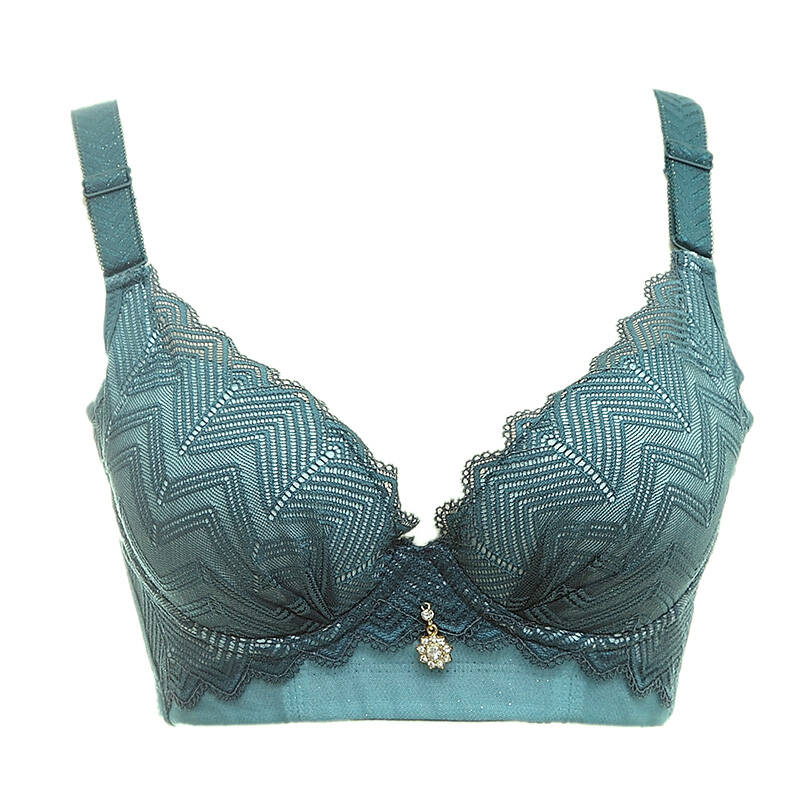 秀黛新品摩登精灵蕾丝薄模杯文胸 红色性感奢华收副乳调整型胸罩 墨