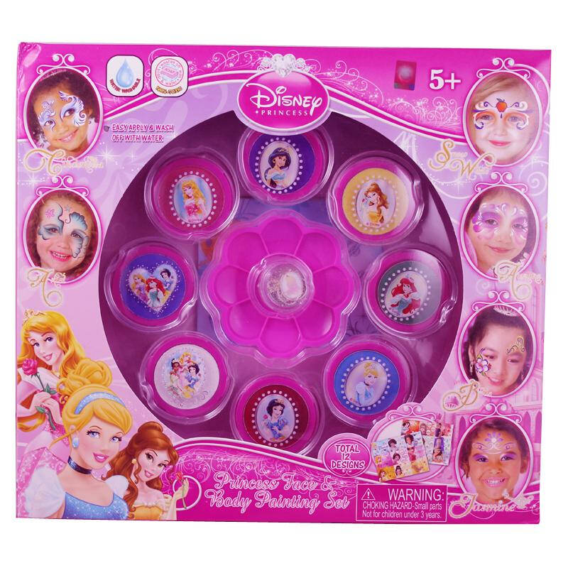 迪士尼公主化妆品 儿童化妆纹身彩绘创意套装组合 化妆舞会聚会专用 d