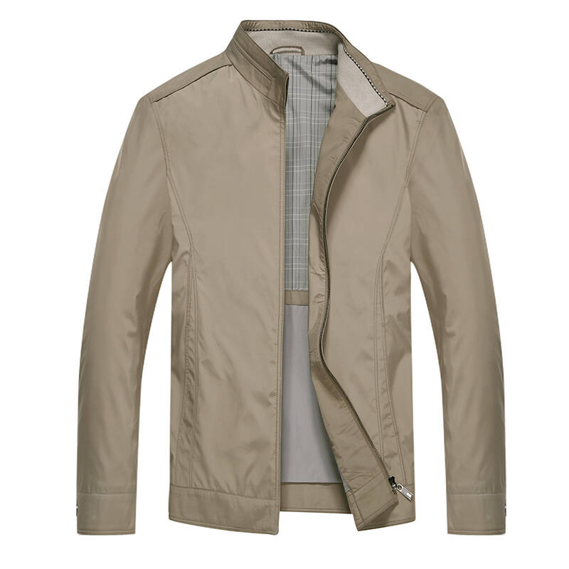 乐府中老年男装中年男士春装夹克外套立领休闲夹克衫爸爸装8653