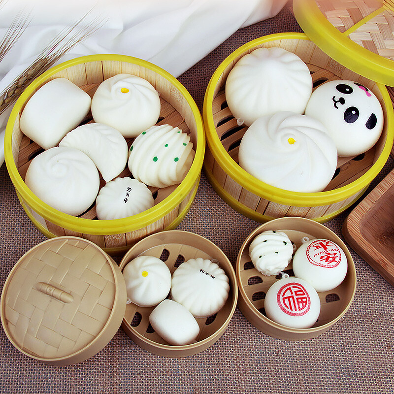 小笼包玩具解压包子玩具圣诞小礼物捏捏乐减压球手捏仿真发泄小笼包