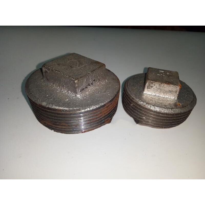 管堵外丝堵头丝堵4分6分1寸消防管喷淋管试压封头螺纹管堵651006分