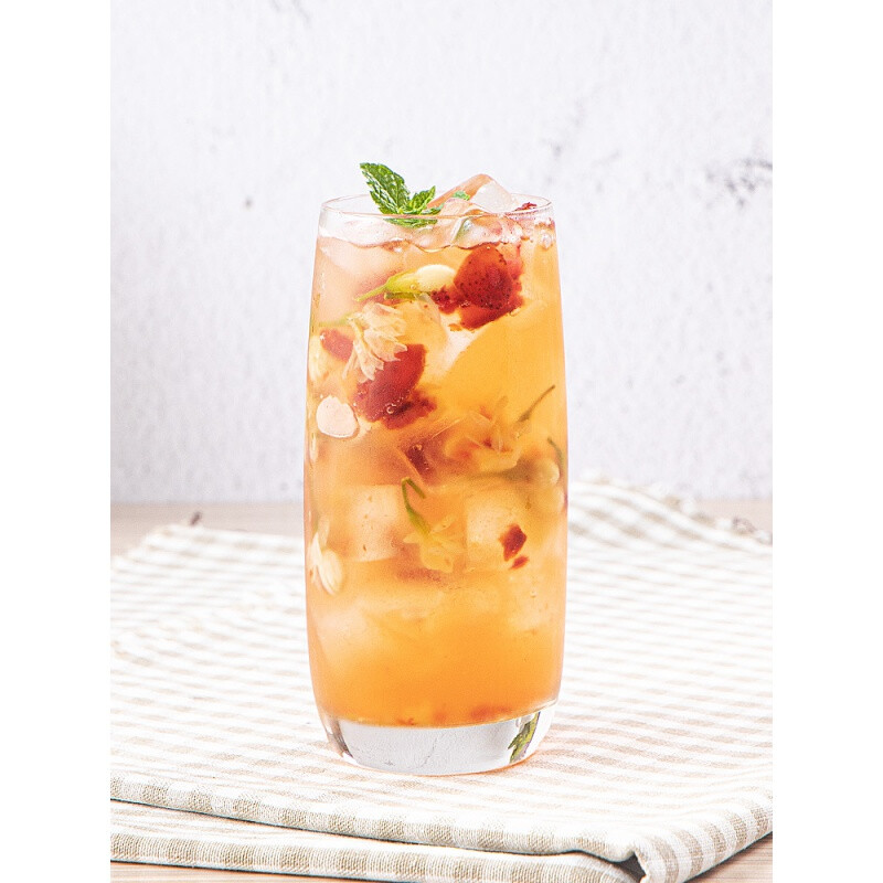 山楂味果泥奶茶店专用原料果汁果肉粒茶酱水果茶冲饮 山楂味1kg【图片