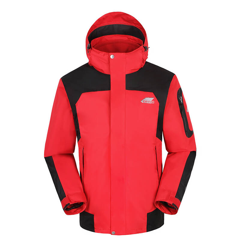 deeko/迪高户外防水冲锋衣 男女款两件套登山服 三合一可拆卸 1506男