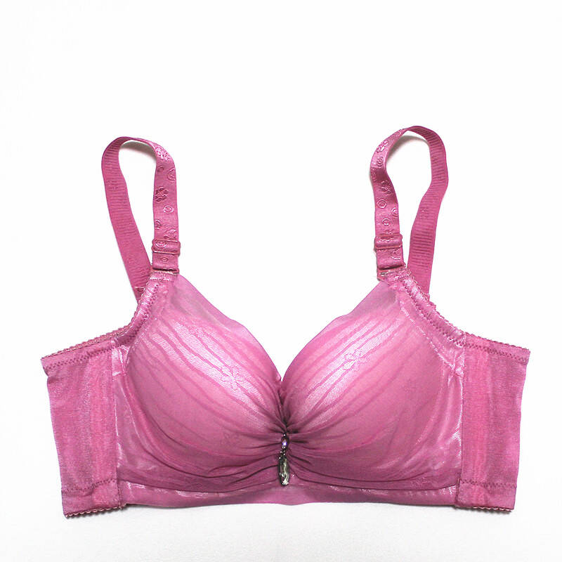 澳娜芬特惠 呼吸薄杯聚拢托高收副乳文胸内衣9381 粉色 90c
