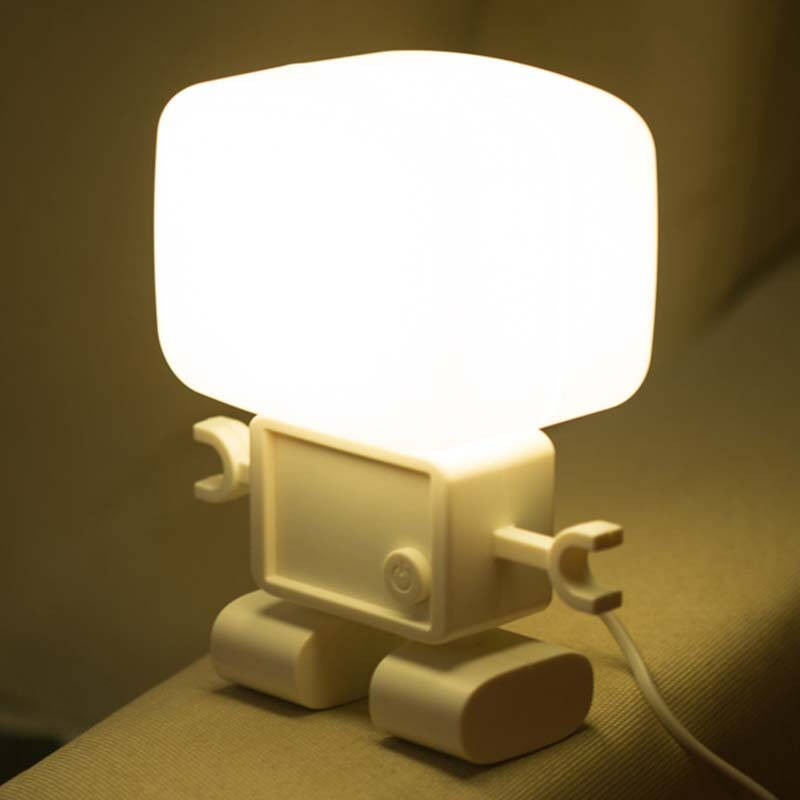 智能机器人台灯 声控光控双感应led小夜灯 儿童创意卧室床头 可爱送