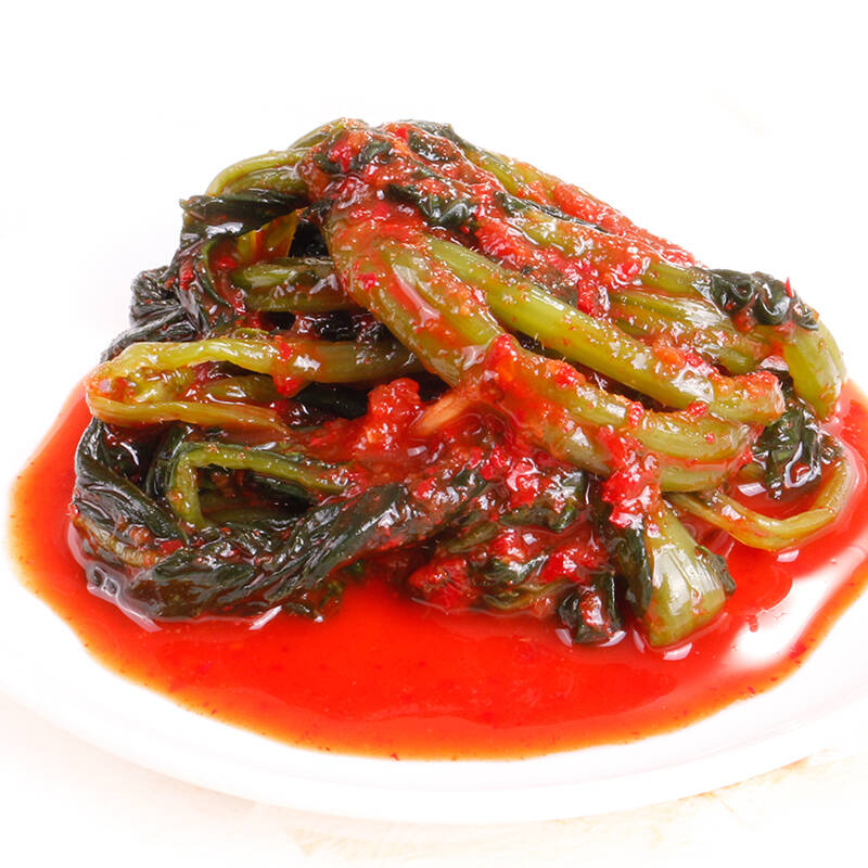 富爸爸韩式传统萝卜叶泡菜1kg袋装 韩国风味手工辛奇 下饭菜 清香脆爽