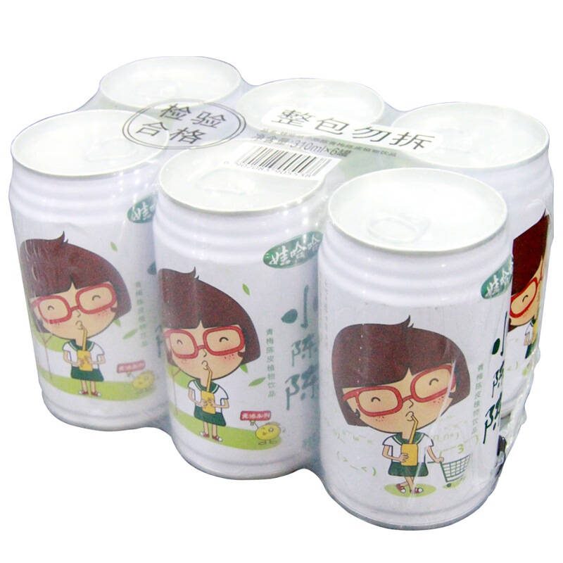 娃哈哈 饮料 小陈陈青梅陈皮饮品 310ml*6/组 自营