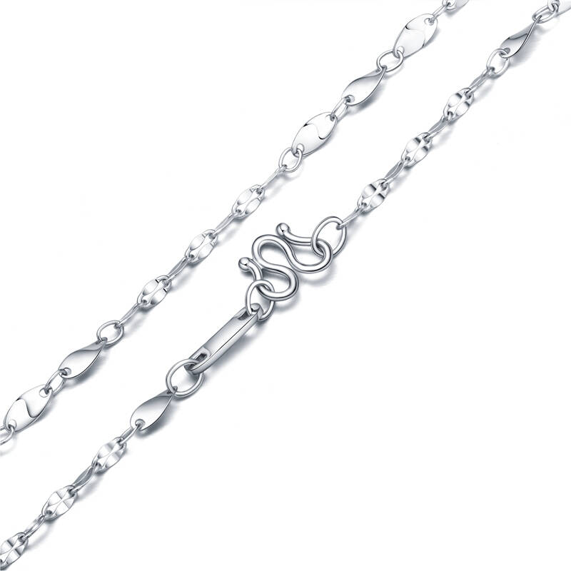 meicen美岑珠宝 pd990钯金超闪天使之吻亮片项链 情人节 生日 礼物