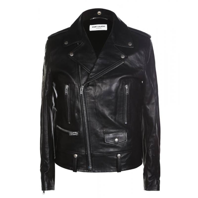 圣罗兰saint laurentysl男装 皮上衣黑色羊皮361841 y5ga1 1000 l