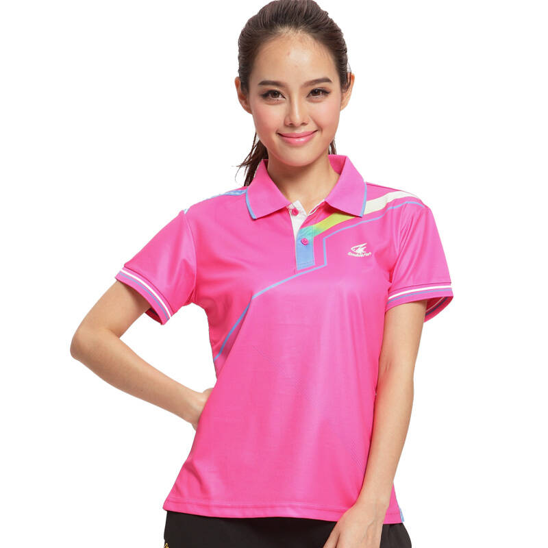 双鱼df002 乒乓球服 短袖运动服 女款乒乓球服装 乒乓球衣正品 xxl