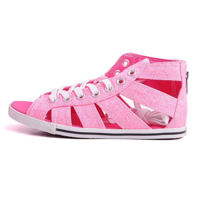 converse匡威 女士 cs537063 复古潮流罗马风荧光色高帮帆布凉鞋 粉色