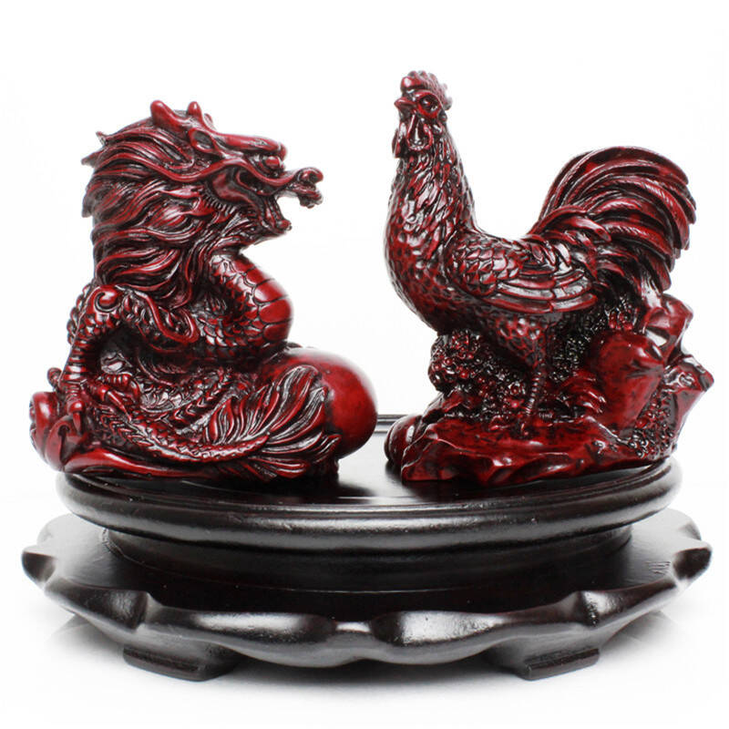 属龙属鸡人2015年辰龙贵人酉鸡贵人旺运摆件龙鸡六合羊年吉祥物 属鸡