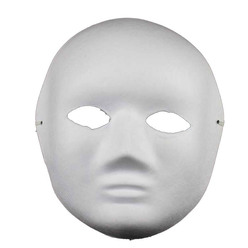 盛泉 环保纸浆 白色面具 手绘diy涂鸦面具 纸脸谱 白色 空白面具 女款