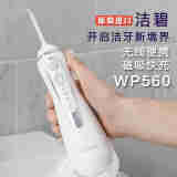 洁碧（Waterpik） 冲牙器便携手持洗牙器洁牙器 WP-560 白色便携充电式 1支喷头