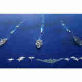 狼天影（langtianying） 战舰世界海报墙贴画军舰军事航母超大尺寸宿舍卧室贴纸来图定制 战舰世界  01 80*120cm