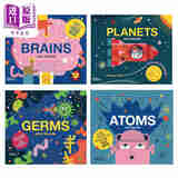 John Devolle 小脑袋大科学儿童绘本4册 病菌Germs 星球Planets 原子Atoms 知识科普图画书 英文原版进口图书 中商原版