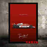 狼天影 F1赛车海报跑车墙贴画阿隆索汉密尔顿巴顿法拉利汽车舒马赫定制  F1赛 01 40*60cm（框+海报）