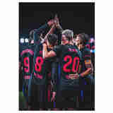 狼天影巴萨海报西甲夺冠亚墙贴画马尔奥尔莫拉菲尼亚宿舍卧室贴纸可定制 18 40*60cm（仅海报）