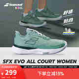 BABOLAT百保力官方舒适系列百宝力女款米其林鞋底网球鞋运动鞋SFX EVO 绿松石色/白色 39