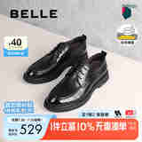 百丽职场通勤商务皮鞋男2025春新牛皮经典正装鞋8QC01AM5 黑色 39 (245mm)